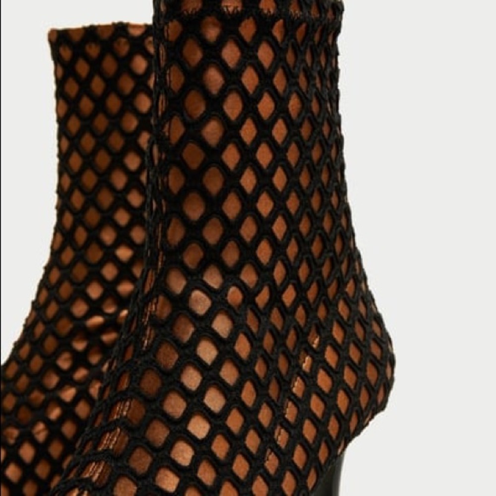 NWT Zara Black Bronze High Heel Mesh Ankle Boots - Picture 6 of 8